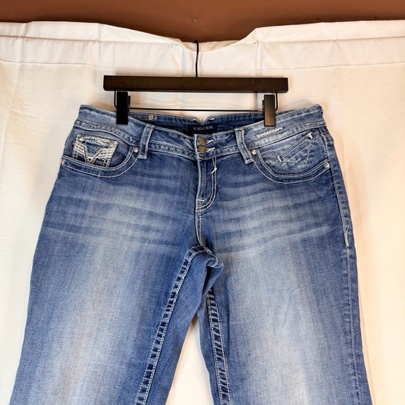 VIGOSS Women’s Size 14 Length 21” Denim Jeans Chelsea Capri Fit Style Stretch - Picture 4 of 14